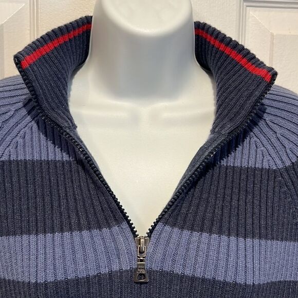 Tommy Hilfiger Blue Striped Pullover Sweater Size‎ XL (fits more M-L) - Picture 7 of 9